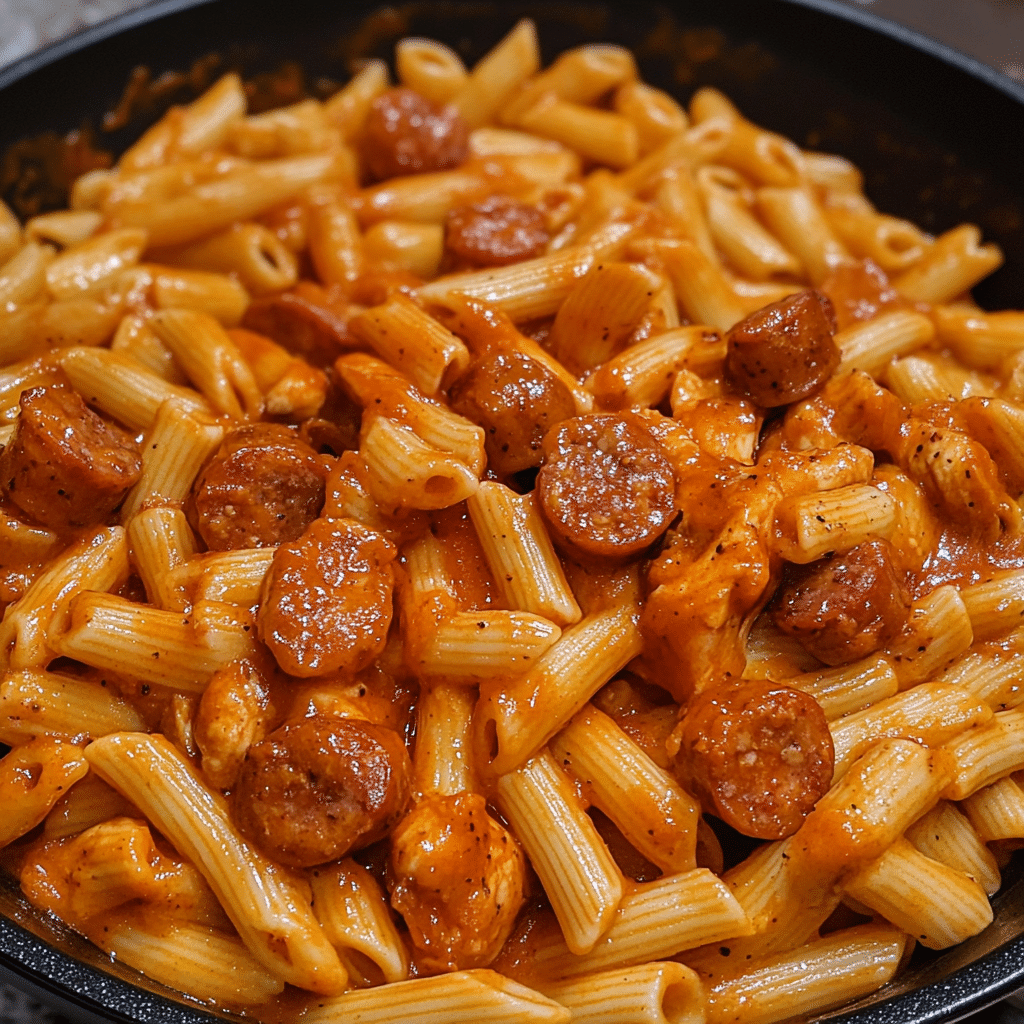 Cajun sausage pasta, loaded with flavor and perfect for weeknight dinners
