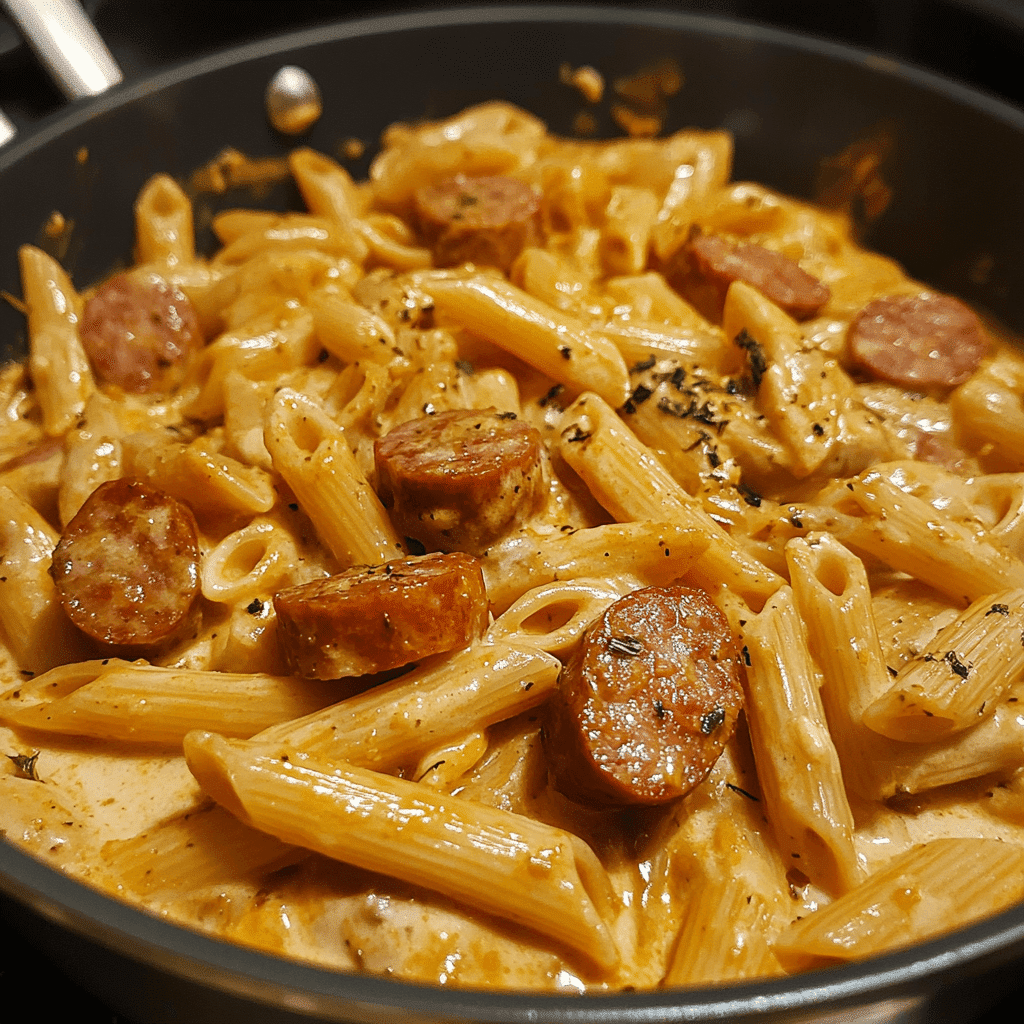 Parmesan cheese stirred into the creamy pasta