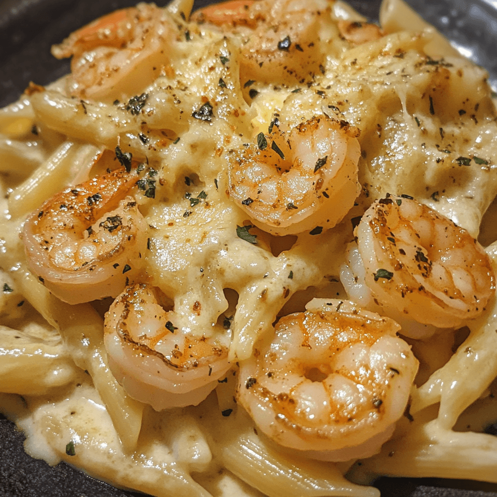 One Pot Creamy Jerk Shrimp Pasta