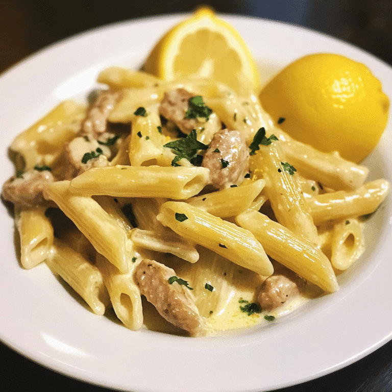 lemon sausage pasta