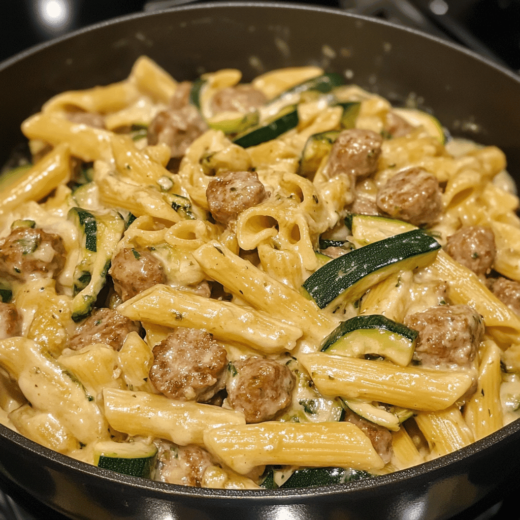 The story behind my creamy sausage and zucchini pasta obsession