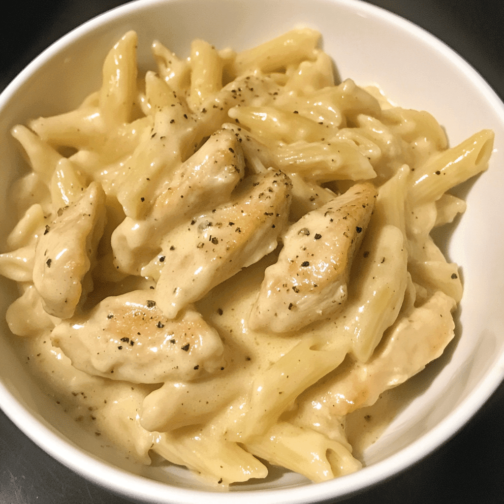 The story behind one pot garlic parmesan chicken pasta with ingredients and preparation